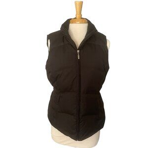 Eddie Bauer Vest Premium Goose Down  Black Puffer  Womens M